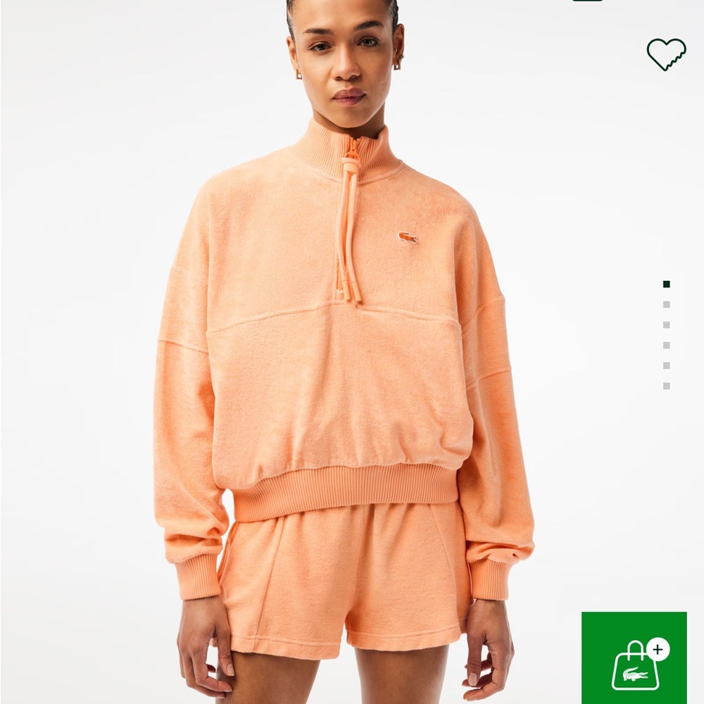 Lacoste Women’s half zipped sweatshirt. NWOT